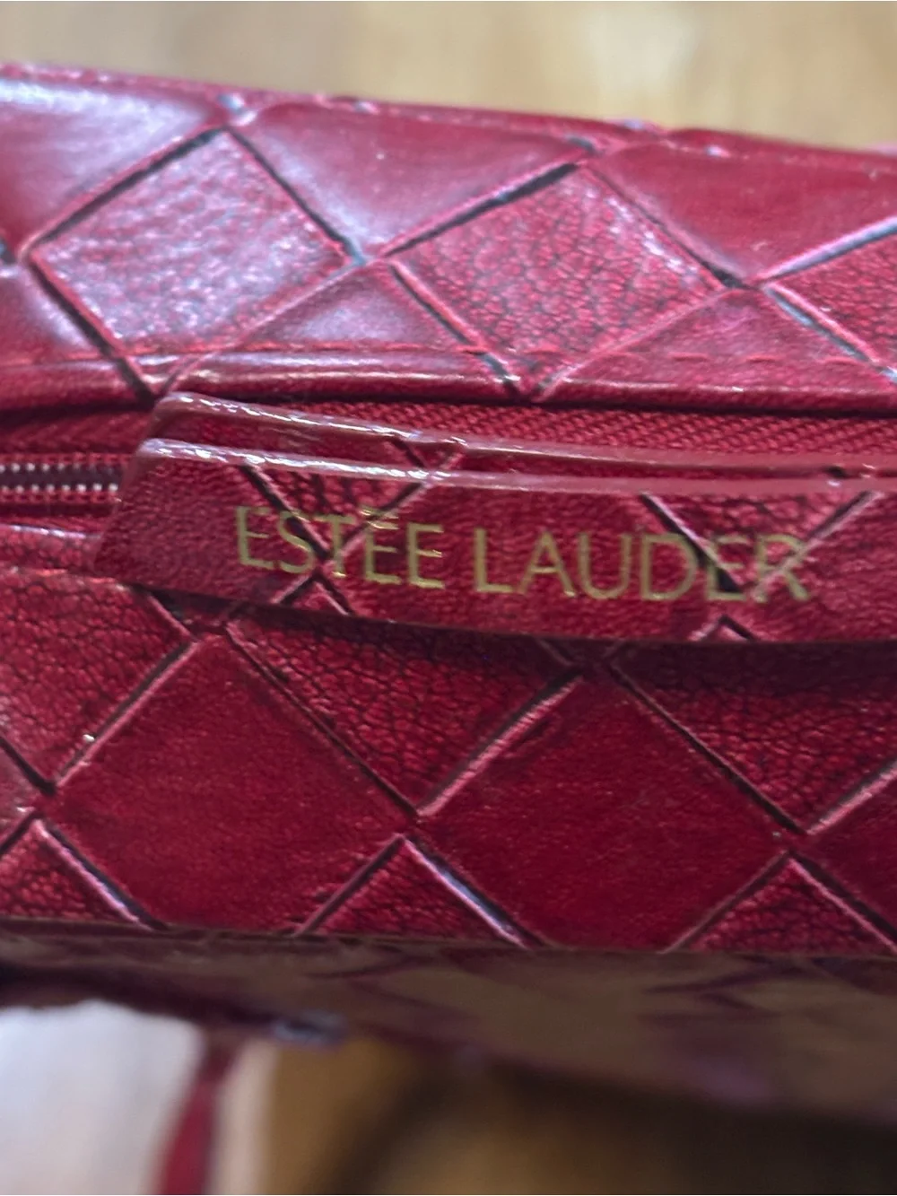 Vintage Estee Lauder Laptop Bag — Red Faux Leather — Old Money / Y2K Style